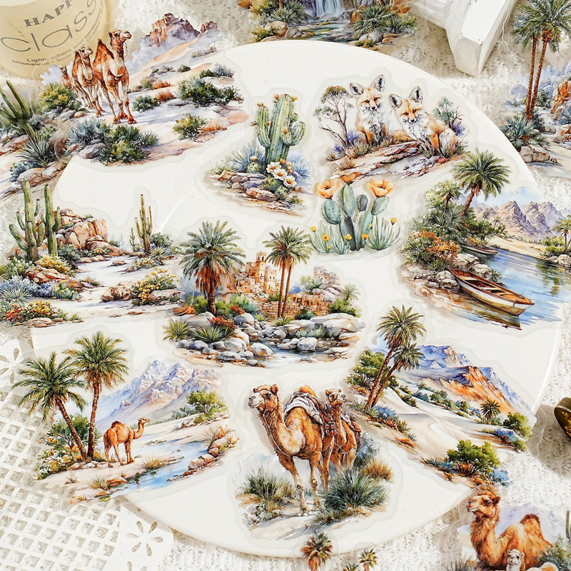 20pcs/Pack Seasonal Landscape Theme PET Stickers