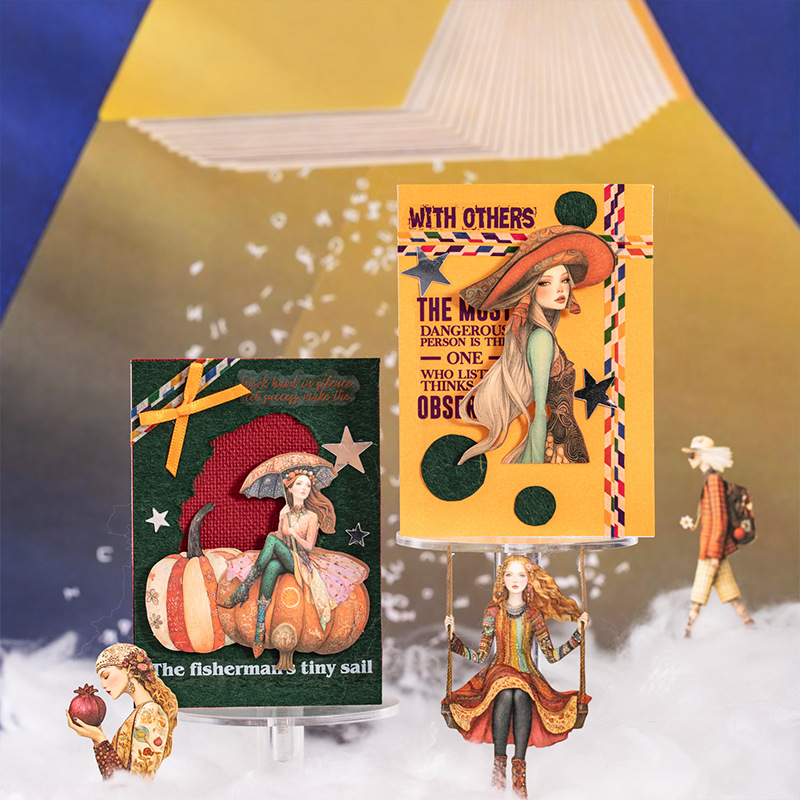 25Pcs/Pack Girls Themed Cardstock Stickers