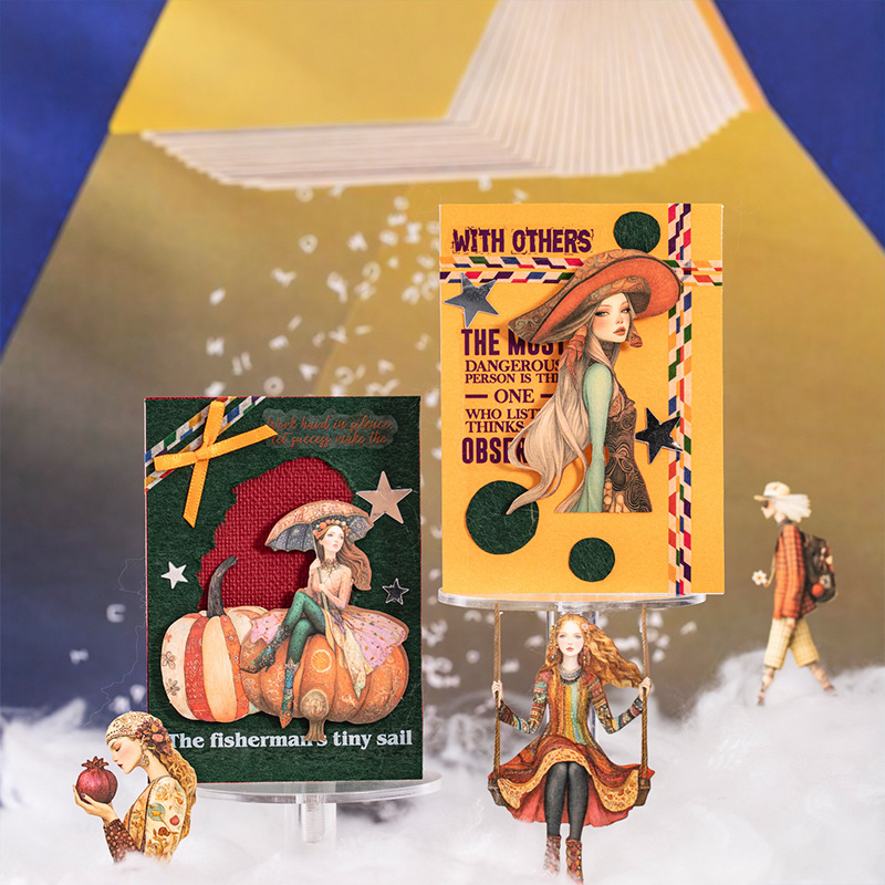 25Pcs/Pack Girls Themed Cardstock Stickers