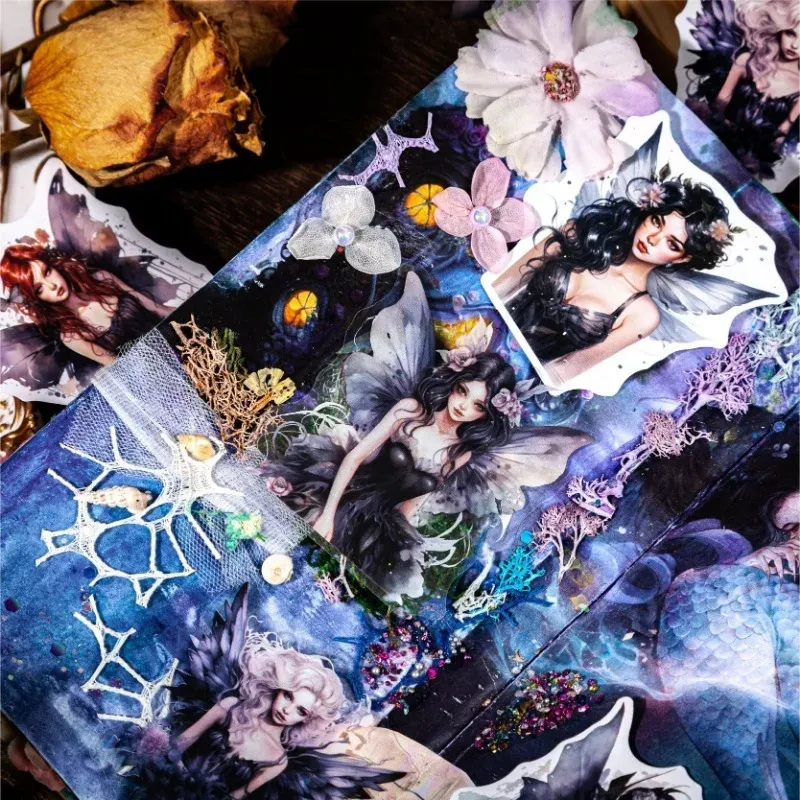 10Pcs Magic Fairy PET Sticker Pack Scrapbooking Craft Supplies