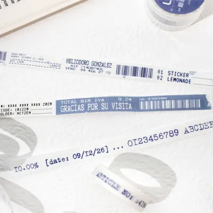 10mm/2m Retro text PET Tape