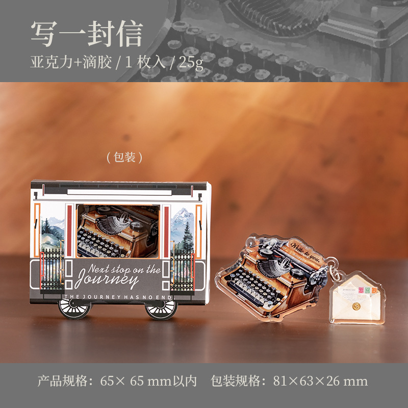 1Pcs Travel Theme Acrylic Epoxy Clip