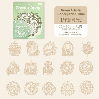 15Pcs/Pack Hollow Flowers Window Butterfly Pre-cut Material Paper