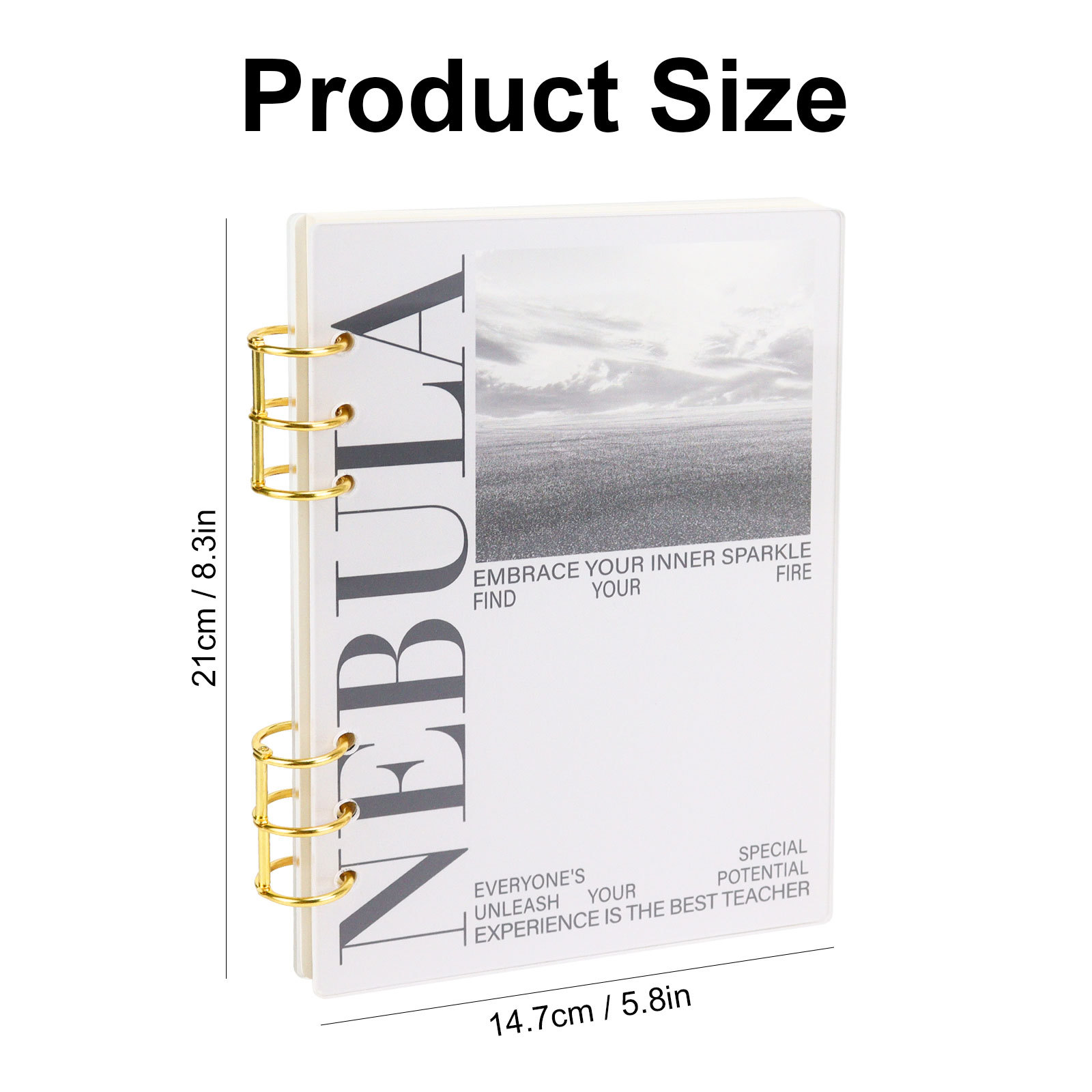 A5 A6 Thick Striped Acrylic Binder with Detachable Cover