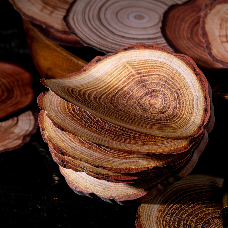 60Pcs Wood Grain Writable Material Paper