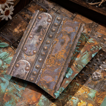 30Pcs/Pack Vintage Floral 3D Texture Scrapbook Background Material Paper