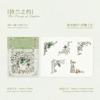 20pcs/lot Classical retro border Material Paper