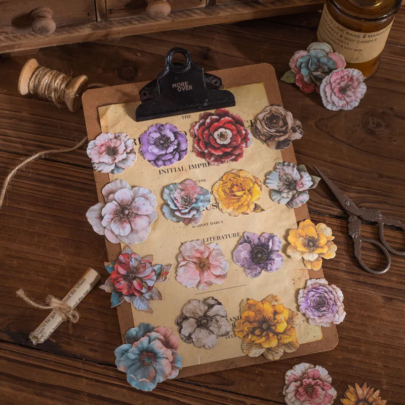 20pcs/1lo Flowers Collection Stickers