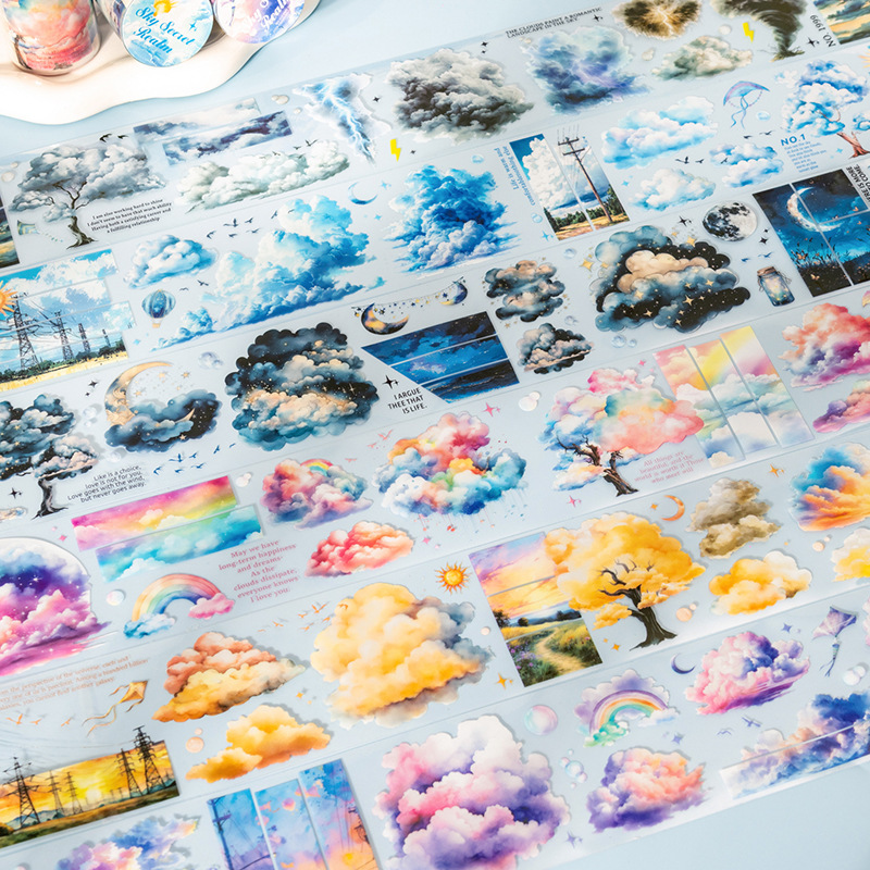 Sky and Clouds Themed PET Tape 2.36*78.74 inches