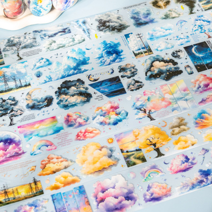 Sky and Clouds Themed PET Tape 2.36*78.74 inches