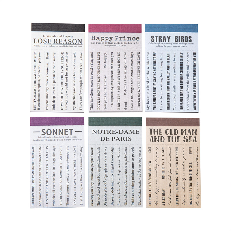 30Pcs English phrases theme Material paper