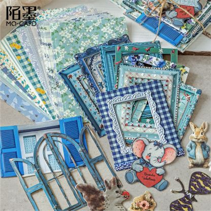 45Pcs/Pack Vintage Embossed Floral Texture Theme Paper