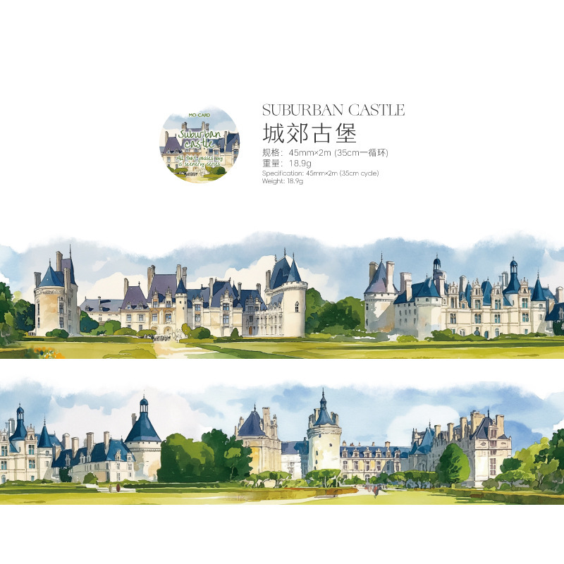 Travel Architecture Scenery Elements PET Tape 1.77*78.74 inch