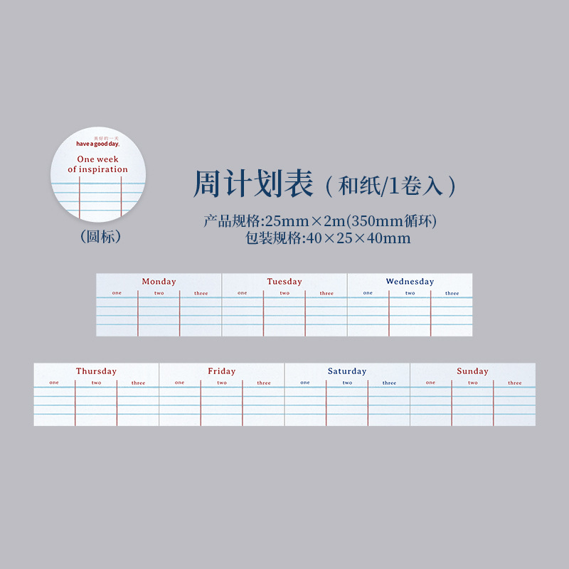1 roll Vintage Date Label Tape