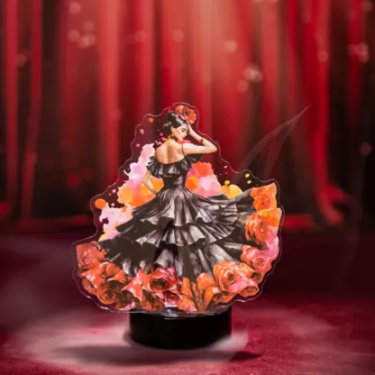 10Pcs Dancing Girl Themed Pet Stickers