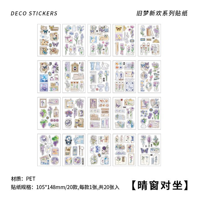 20Pcs Vintage INS Collage PET Sticker Book-JournalTale