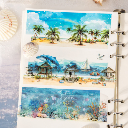 Summer Ocean Theme PET Tape 1.57*78.74 inch
