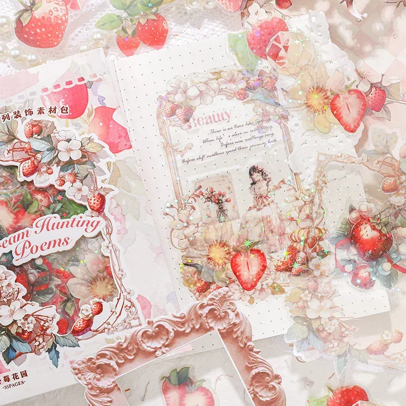 35 pcs/lot Colorful Frame Butterfly Sticker Material Pack