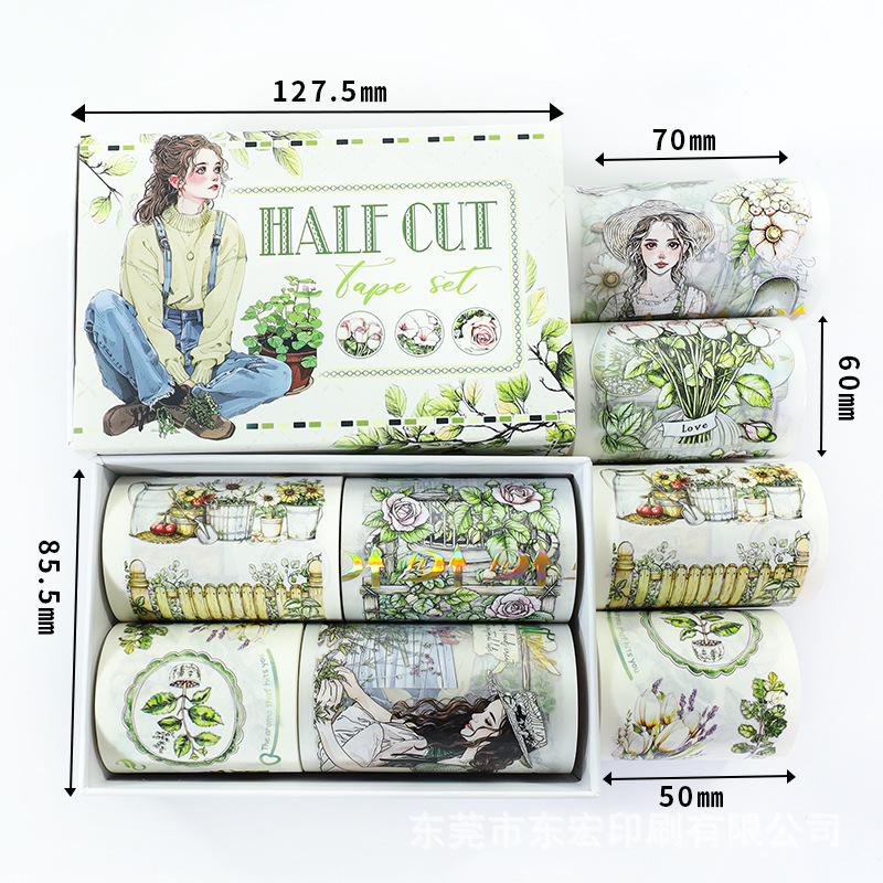 3 Style European and American Character Series Tape Set Washi & PET 4 Volumes