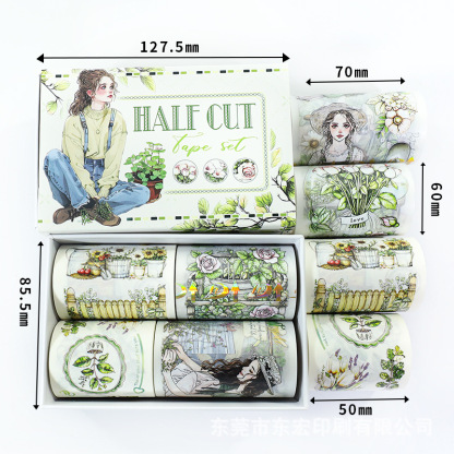 3 Style European and American Character Series Tape Set Washi & PET 4 Volumes