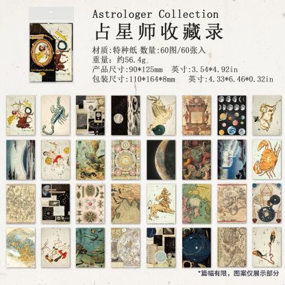 60Pcs Vintage Art Collage Elements Background Material Paper