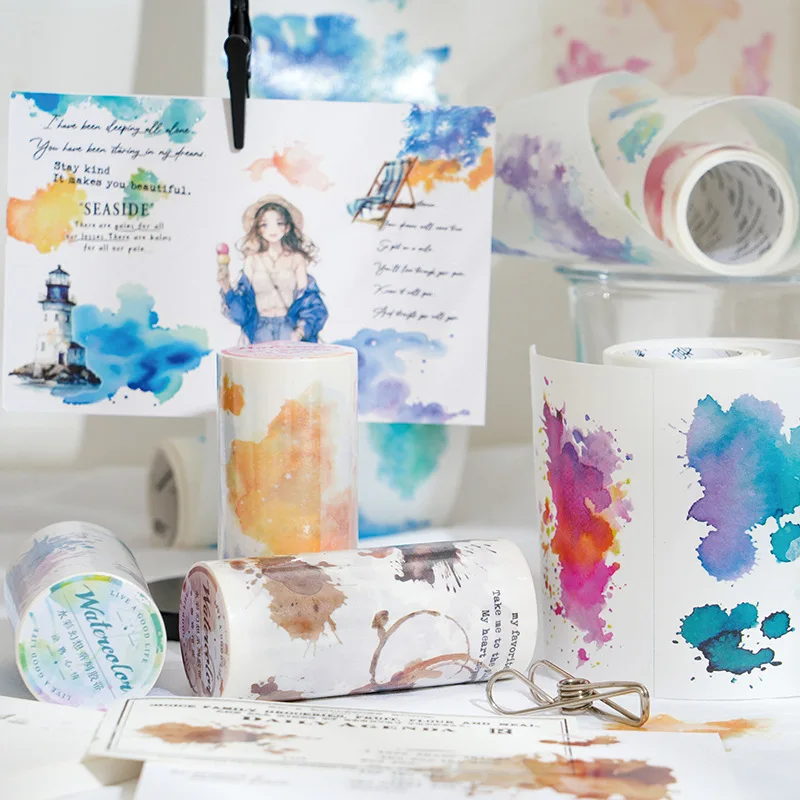 90mm x 2m Watercolor ink Washi tape