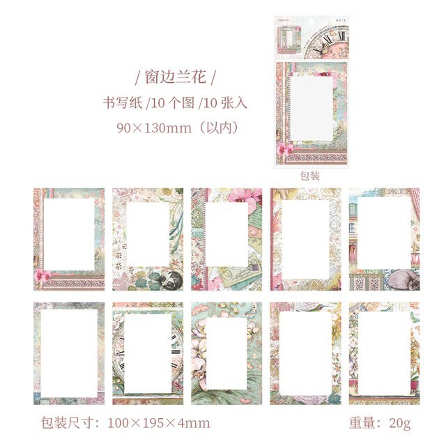 10pcs/pack Aesthetic Scrapbooking Scene Theme-JournalTale