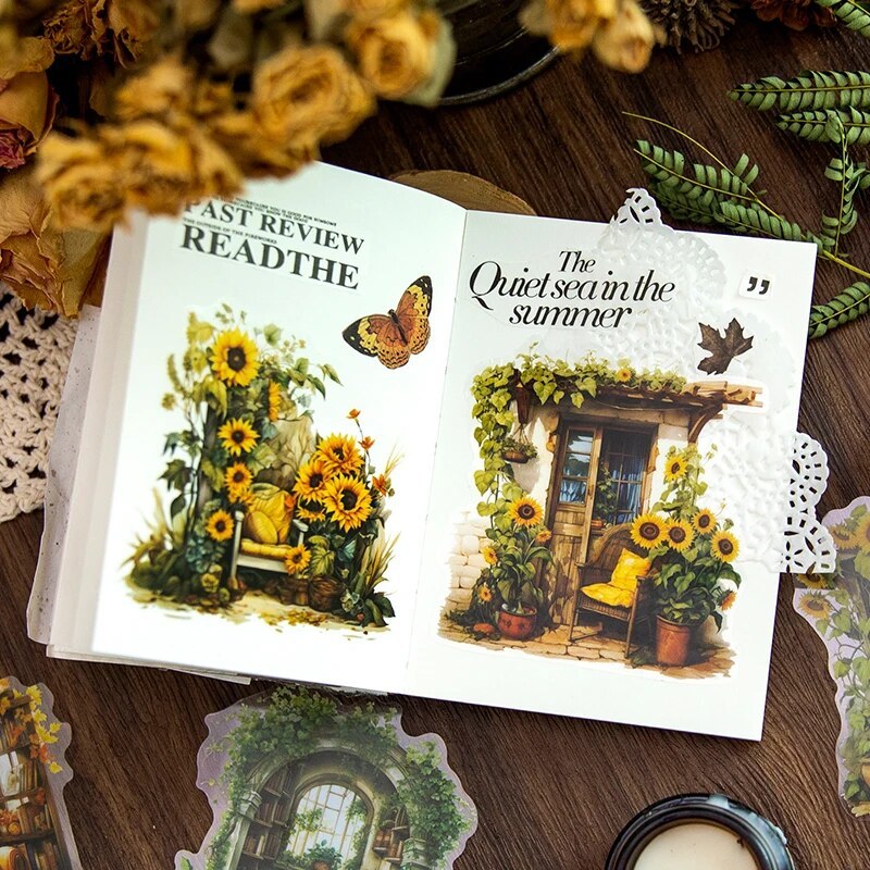 10pcs/lot Creative Vintage Corner Collage Card for Journal Scrapbooking