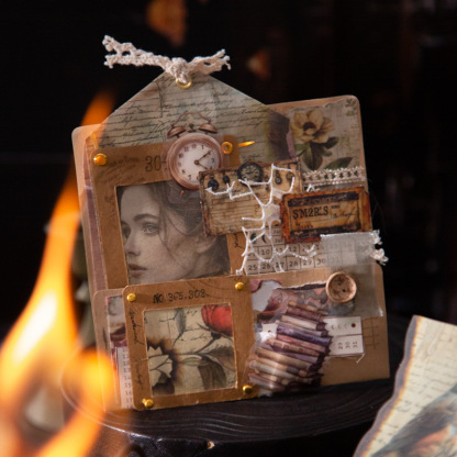 40Pcs/Pack Vintage Burnt Marks Texture Paper