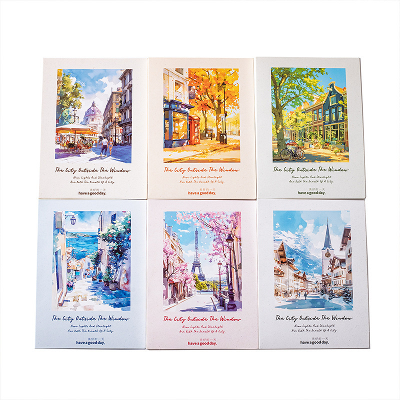 30Pcs/Pack City Scenery Theme Paper