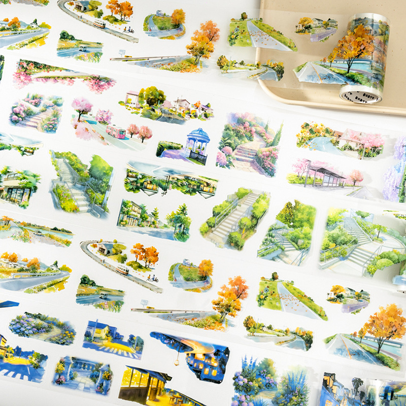 Seasonal Landscape Themed PET Tape 2.76 * 78.74 inches