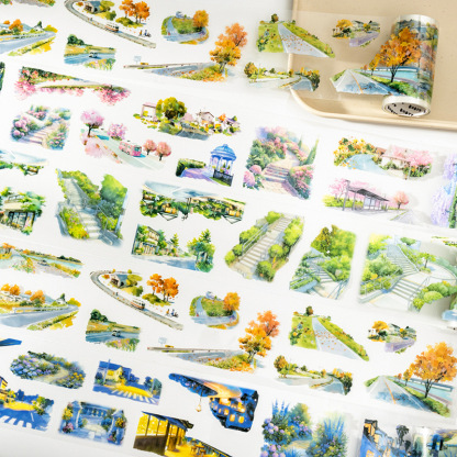 Seasonal Landscape Themed PET Tape 2.76 * 78.74 inches