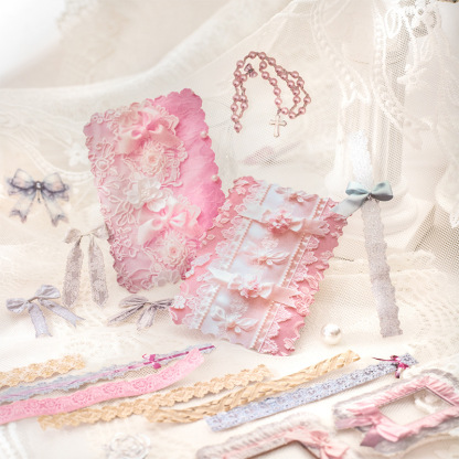 100Pcs/Pack Lace Theme PET Stickers