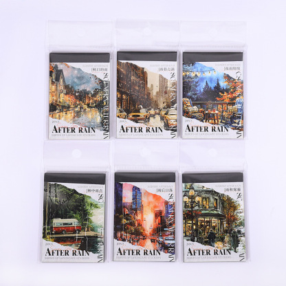 20pcs/Pack Rainy Weather Themed PET Sticker Book