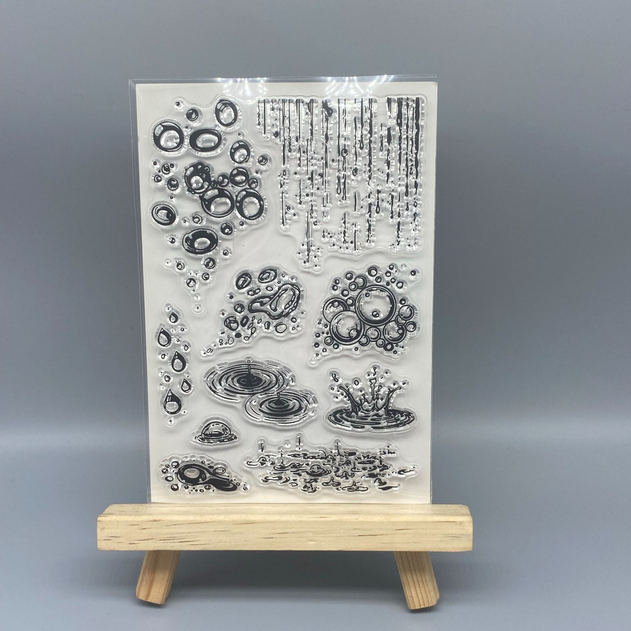 Vintage Raindrop clear stamp