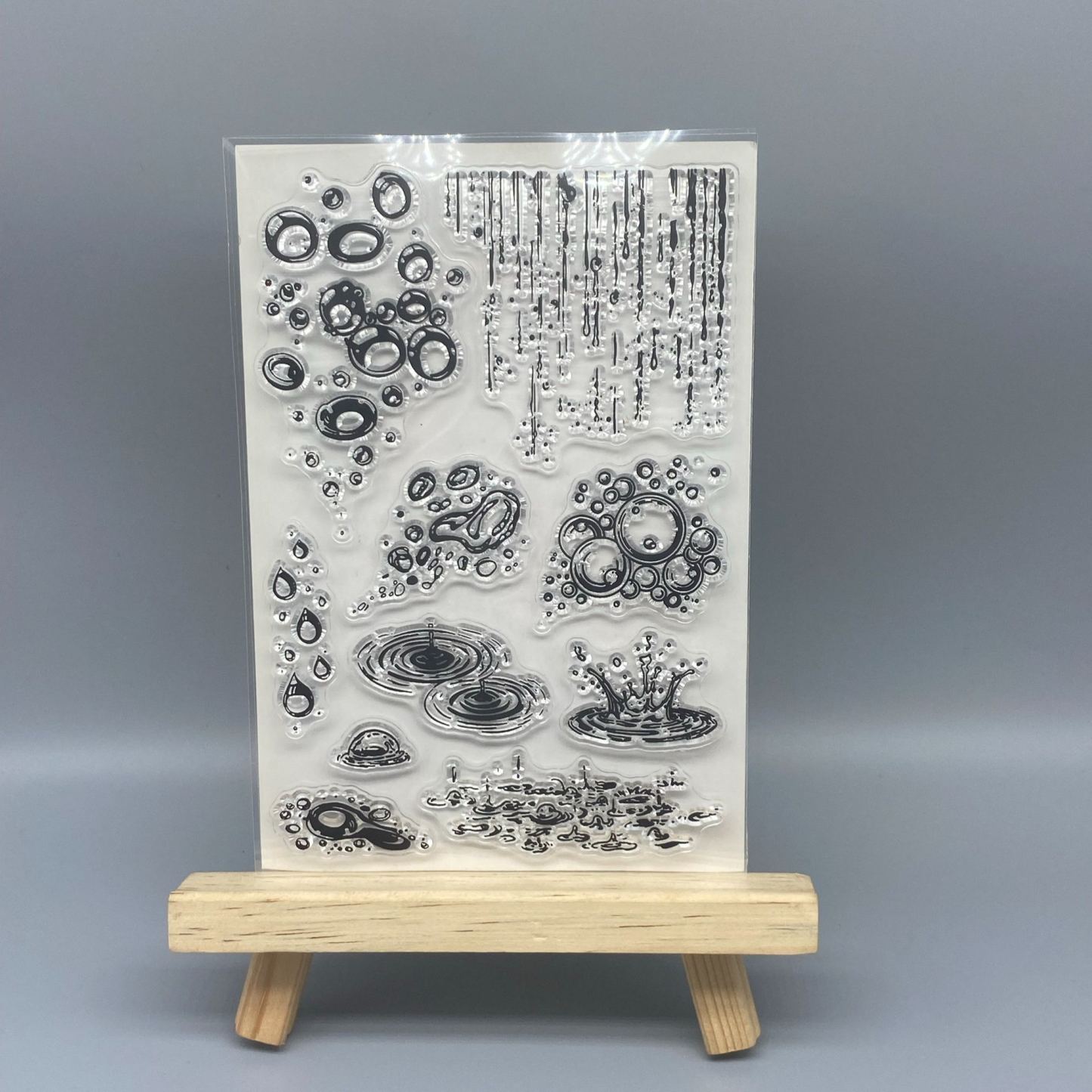 Vintage Raindrop clear stamp