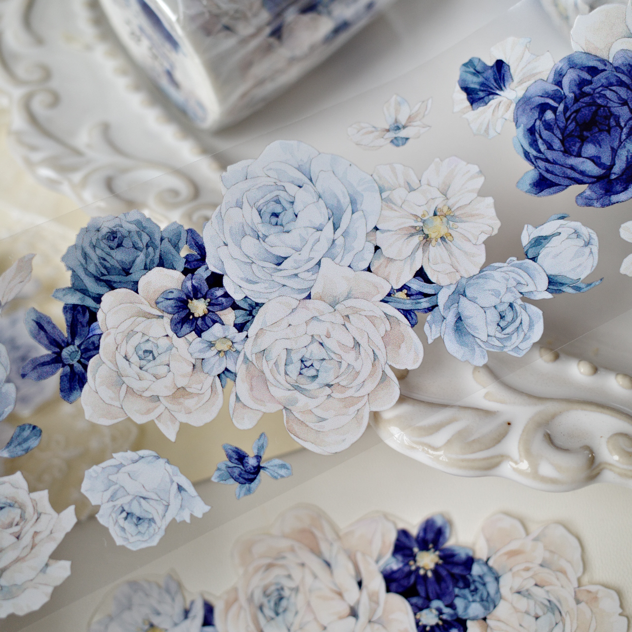 YIER Studio Blue Floral PET/Washi Tape