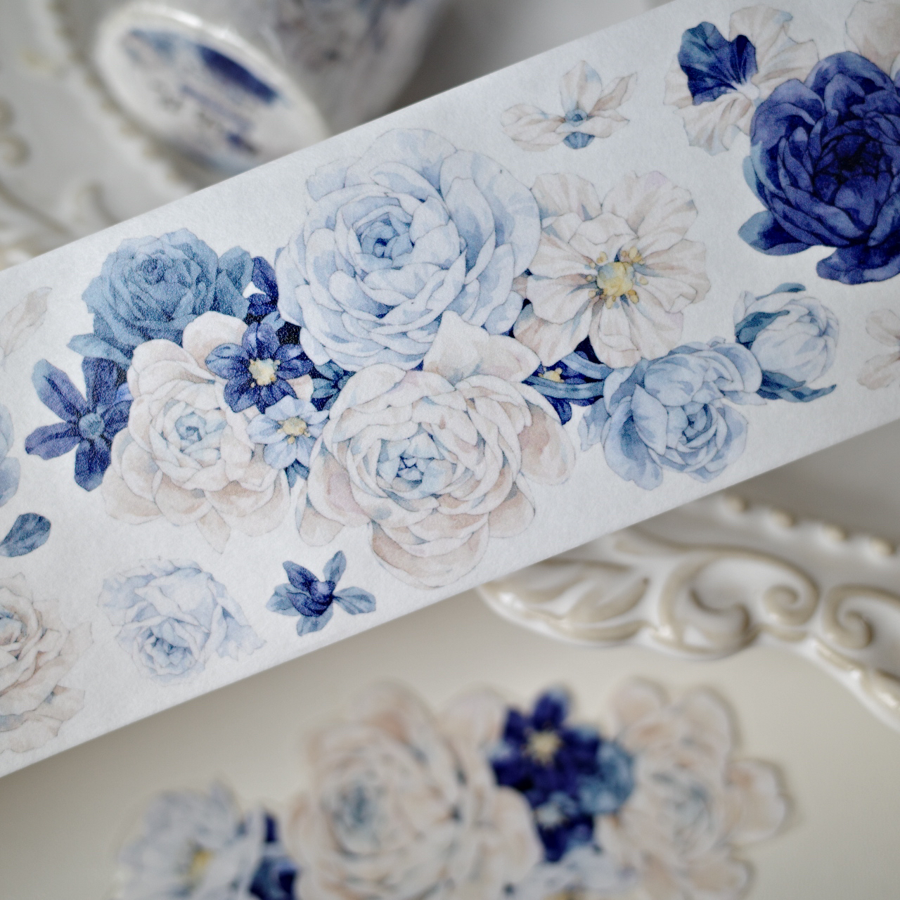 YIER Studio Blue Floral PET/Washi Tape