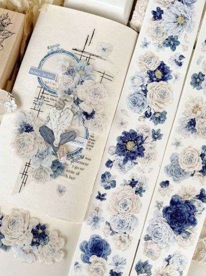 YIER Studio Blue Floral PET/Washi Tape