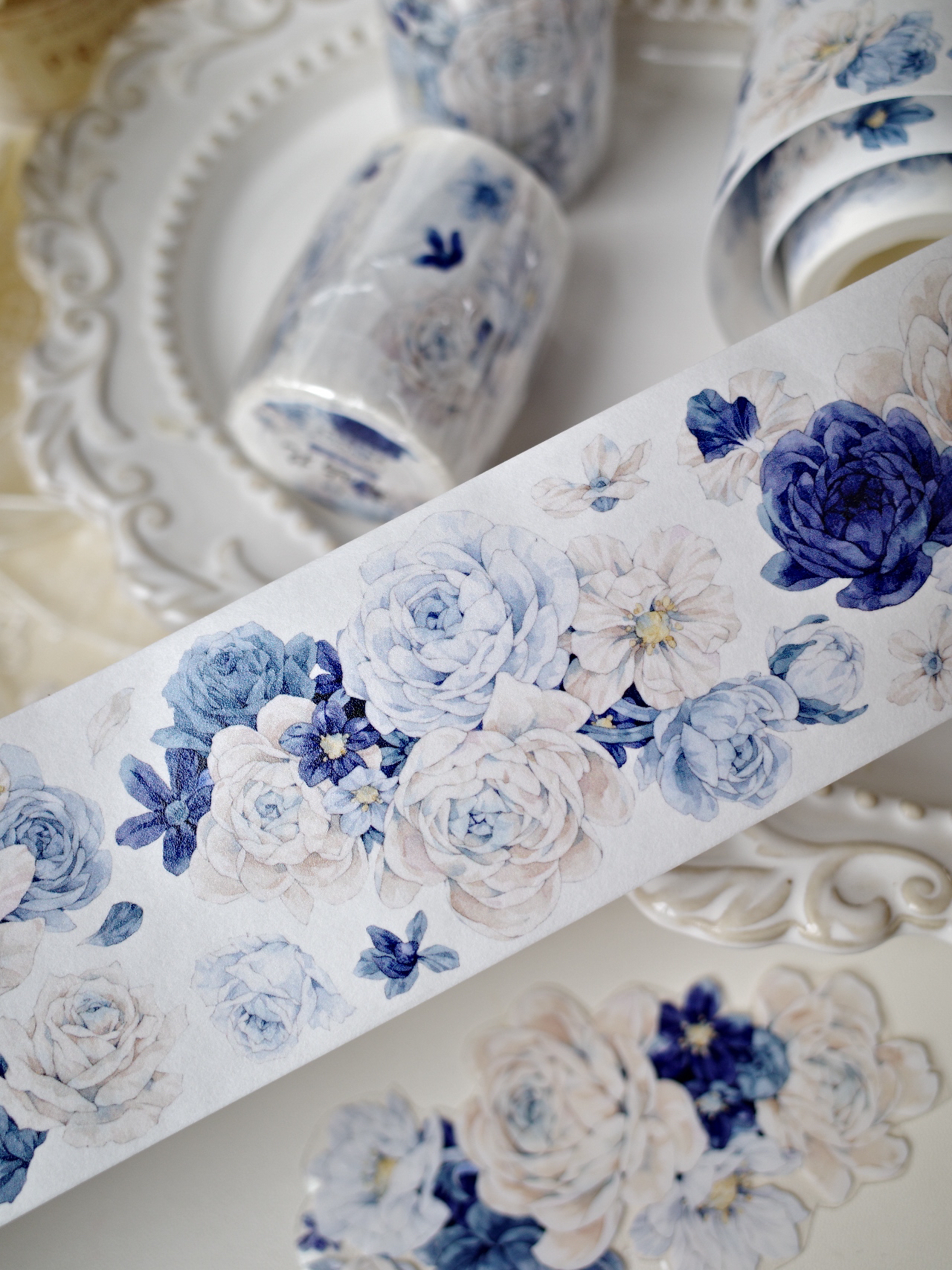 YIER Studio Blue Floral PET/Washi Tape