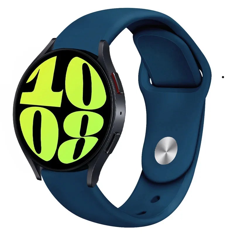 Pulseira de silicone para pulseira esportiva de 20 mm, várias cores