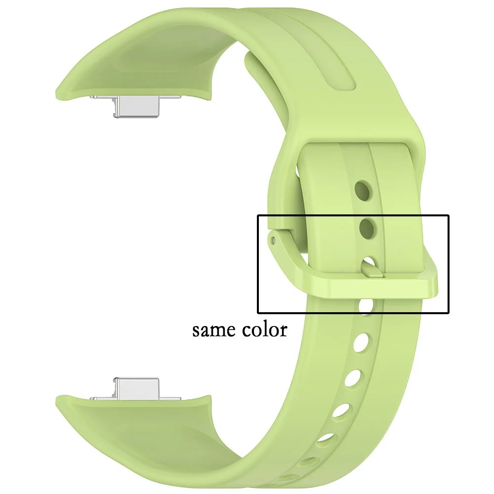 Pulseira de silicone compatível com Redmi Watch 5/Redmi Watch 4, com fivela da mesma cor, feita de silicone durável e macio