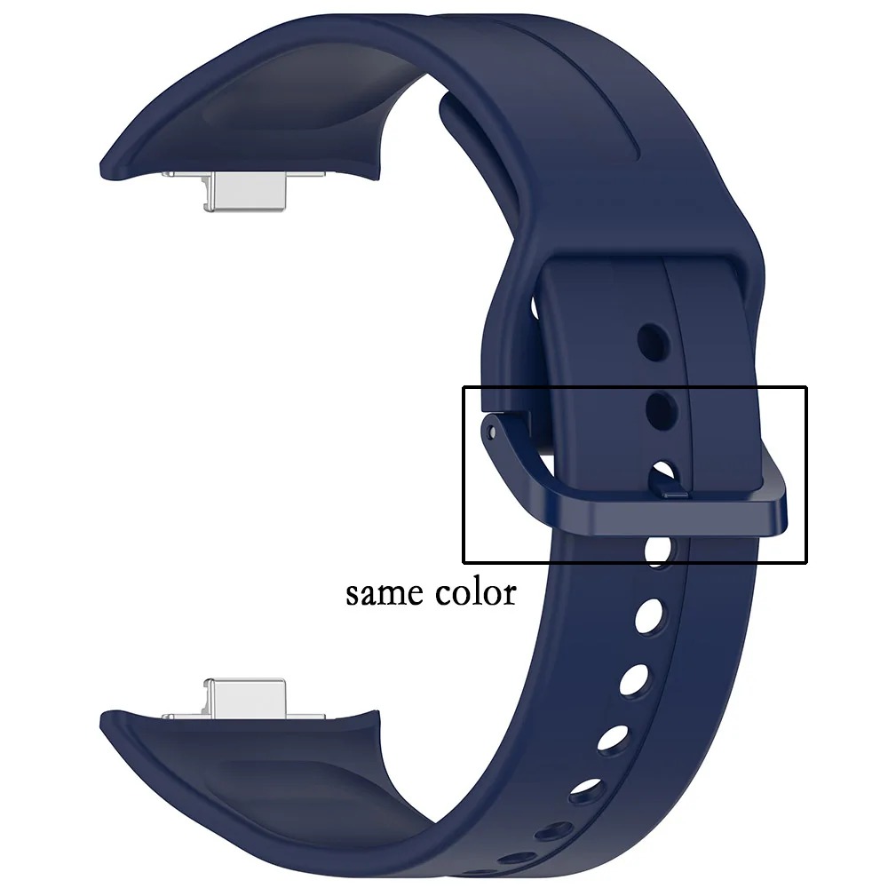 Pulseira de silicone compatível com Redmi Watch 5/Redmi Watch 4, com fivela da mesma cor, feita de silicone durável e macio