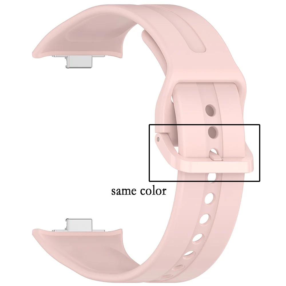 Pulseira de silicone compatível com Redmi Watch 5/Redmi Watch 4, com fivela da mesma cor, feita de silicone durável e macio