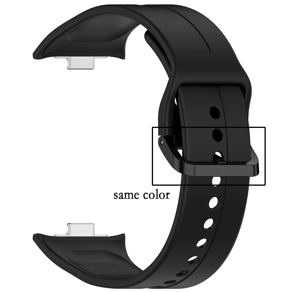 Pulseira de silicone compatível com Redmi Watch 5/Redmi Watch 4, com fivela da mesma cor, feita de silicone durável e macio