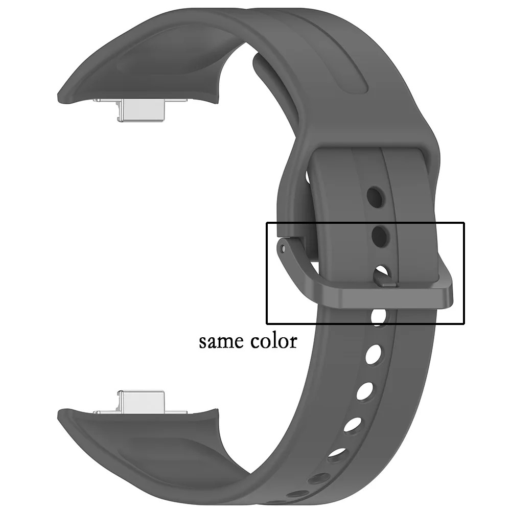 Pulseira de silicone compatível com Redmi Watch 5/Redmi Watch 4, com fivela da mesma cor, feita de silicone durável e macio