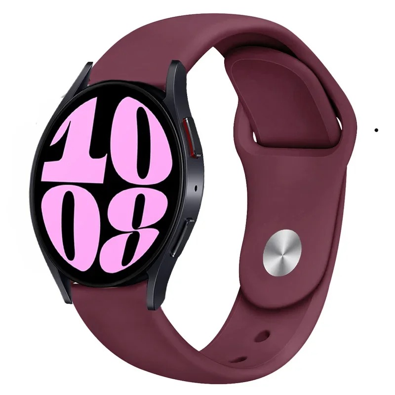 Pulseira de silicone para pulseira esportiva de 20 mm, várias cores