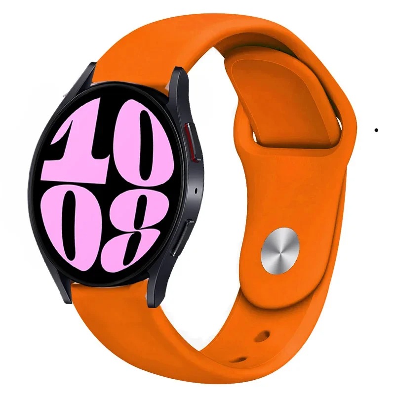 Pulseira de silicone para pulseira esportiva de 20 mm, várias cores