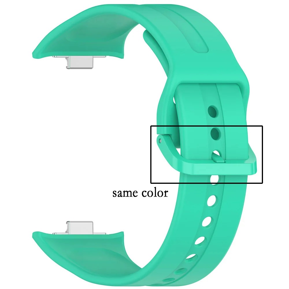 Pulseira de silicone compatível com Redmi Watch 5/Redmi Watch 4, com fivela da mesma cor, feita de silicone durável e macio