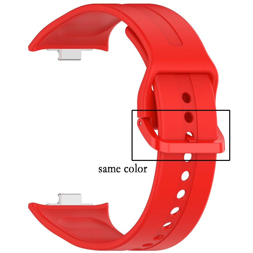 Pulseira de silicone compatível com Redmi Watch 5/Redmi Watch 4, com fivela da mesma cor, feita de silicone durável e macio